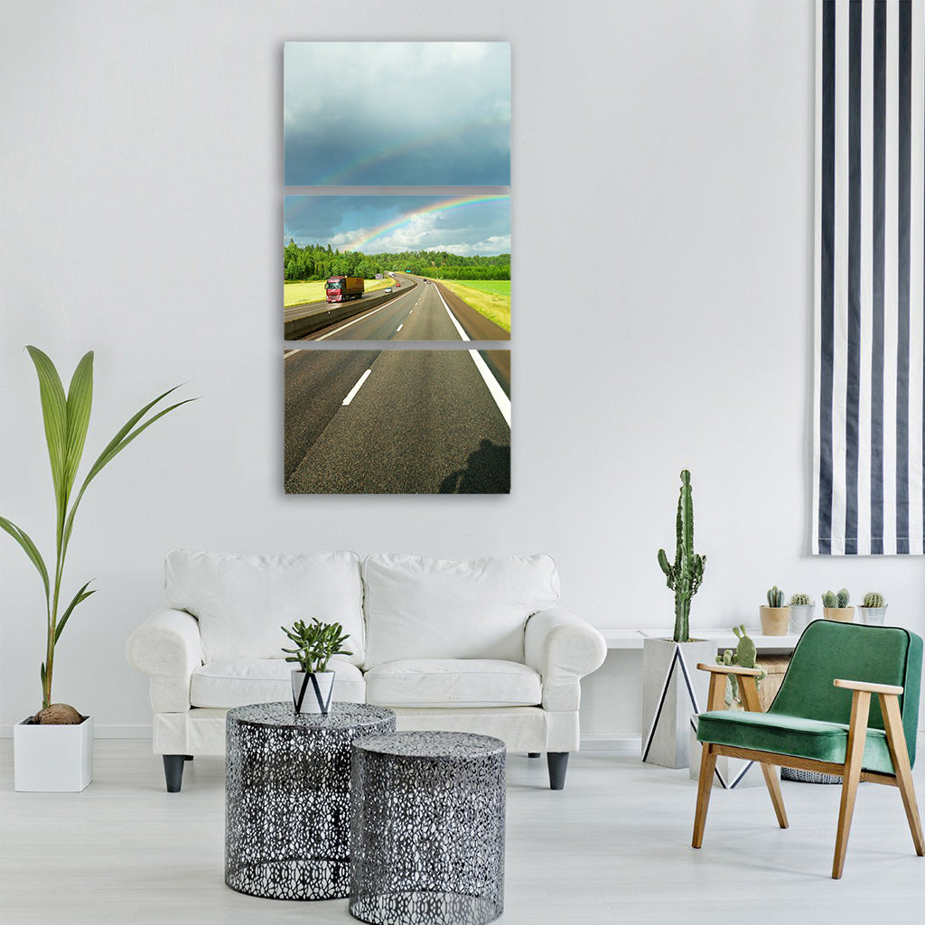 road the way journey track Vertical Canvas Wall Art