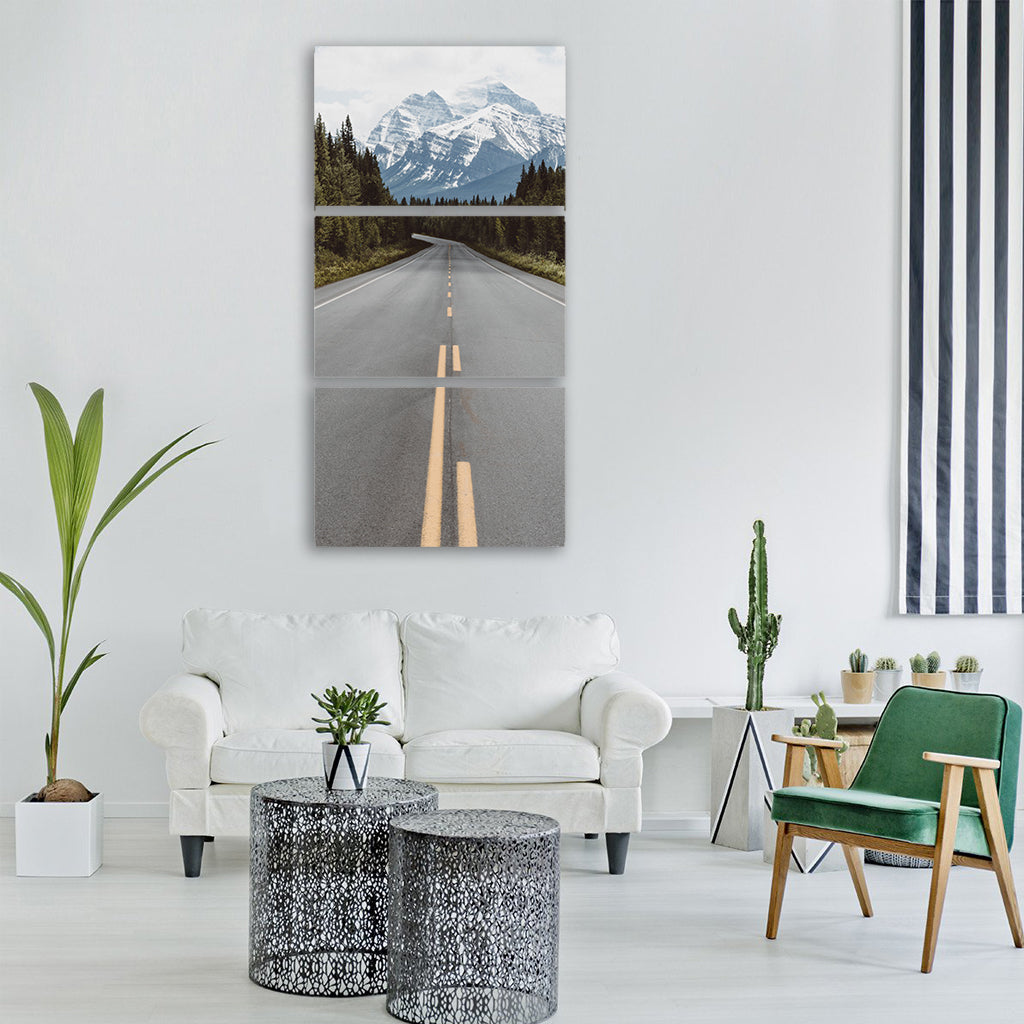 road roadtrip travel journey Vertical Canvas Wall Art