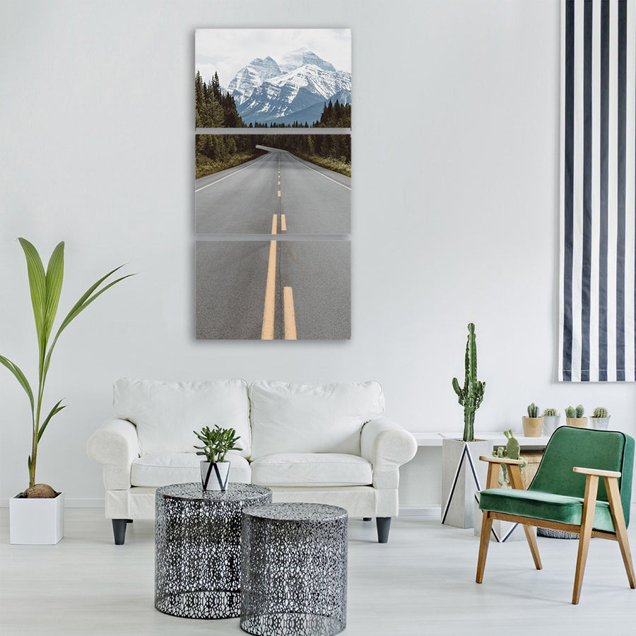 road roadtrip travel journey Vertical Canvas Wall Art