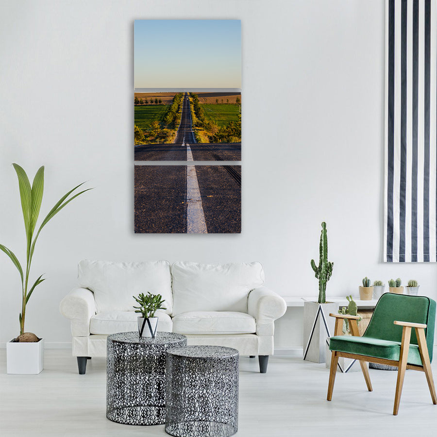 road isparta turkey nice way ribbon Vertical Canvas Wall Art