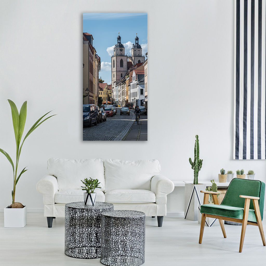 road historic center wittenberg Vertical Canvas Wall Art