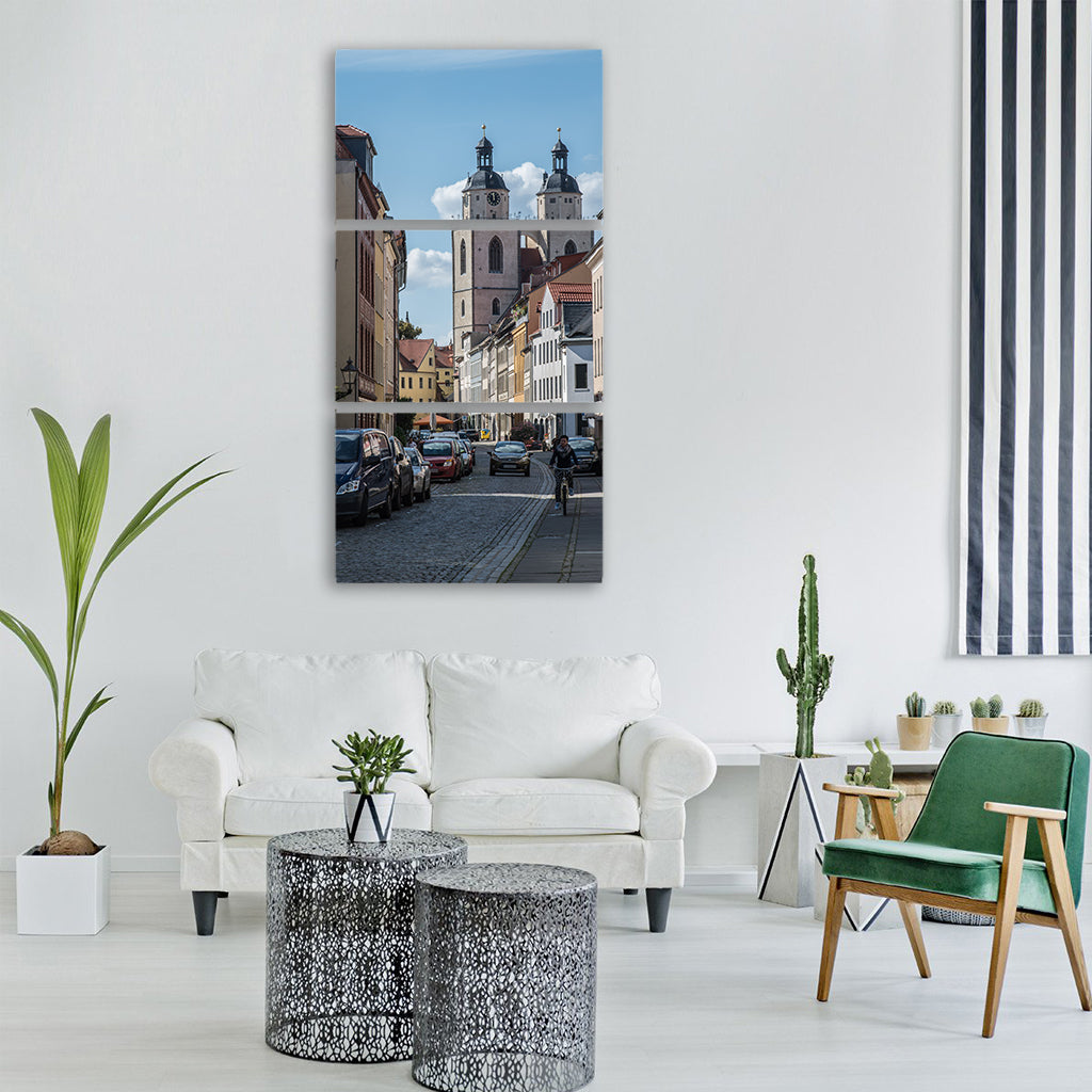 road historic center wittenberg Vertical Canvas Wall Art