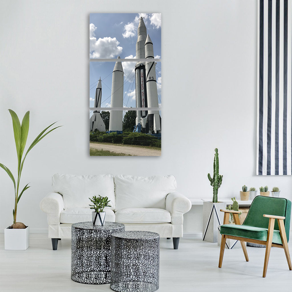 Rocket garden rockets space Vertical Canvas Wall Art