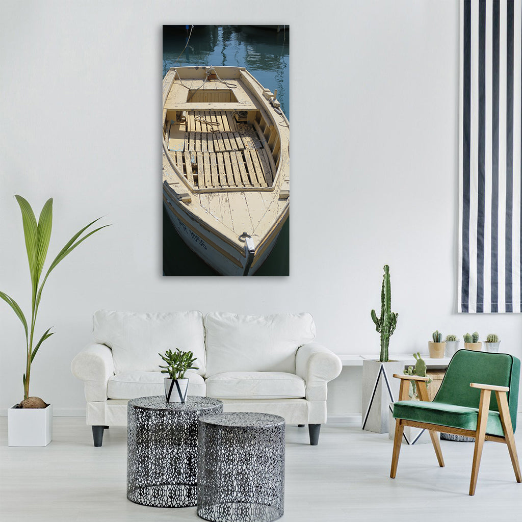 rowing boat boat water Vertical Canvas Wall Art