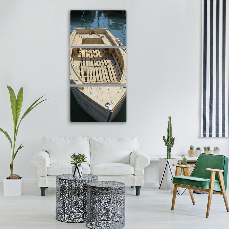 rowing boat boat water Vertical Canvas Wall Art