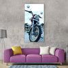 A royel enfield bike bullet Vertical Canvas Wall Art