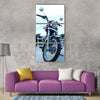 A royel enfield bike bullet Vertical Canvas Wall Art