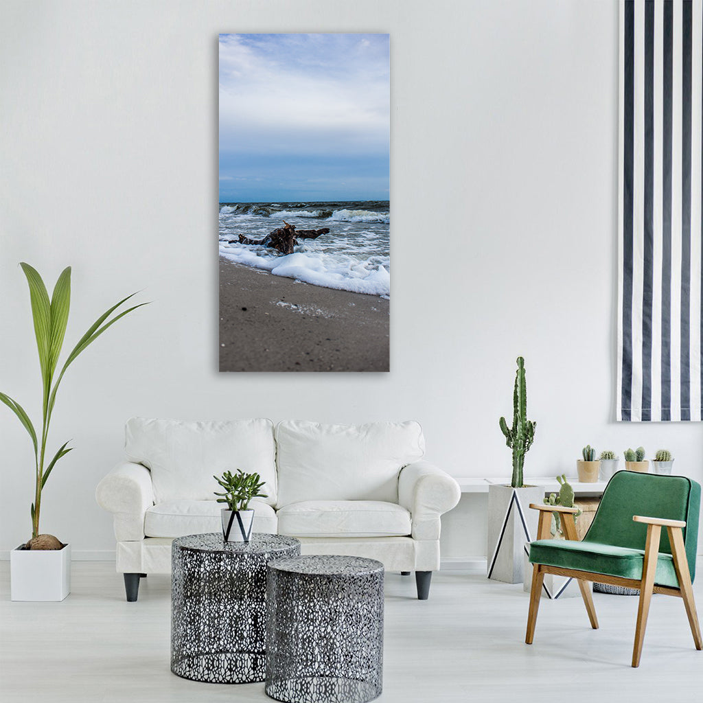 rügen summer baltic sea beach sand Vertical Canvas Wall Art