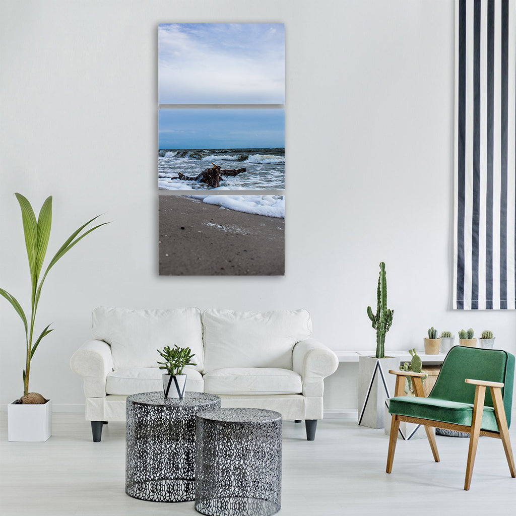 rügen summer baltic sea beach sand Vertical Canvas Wall Art