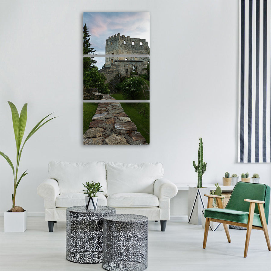 ruin hohenwang langenwang clouds Vertical Canvas Wall Art