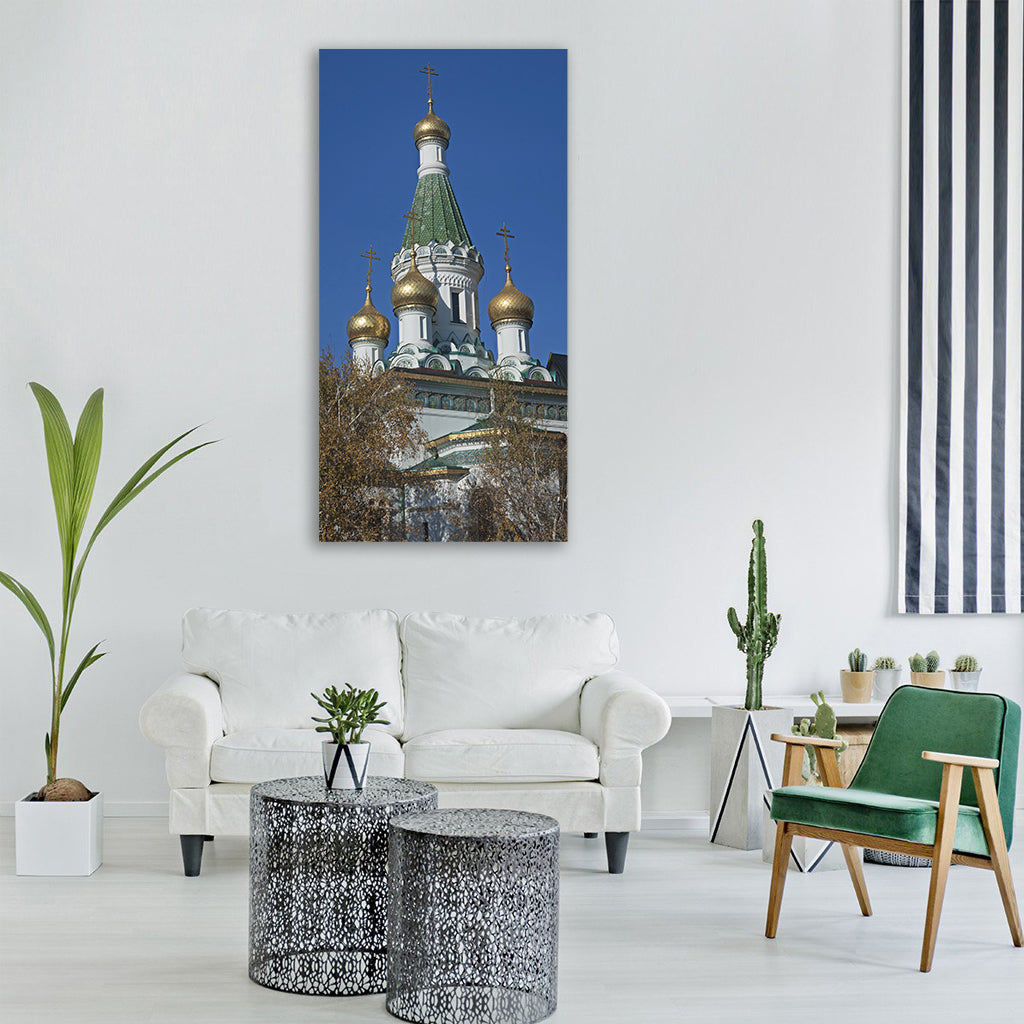 russian church sofia bulgaria Vertical Canvas Wall Art