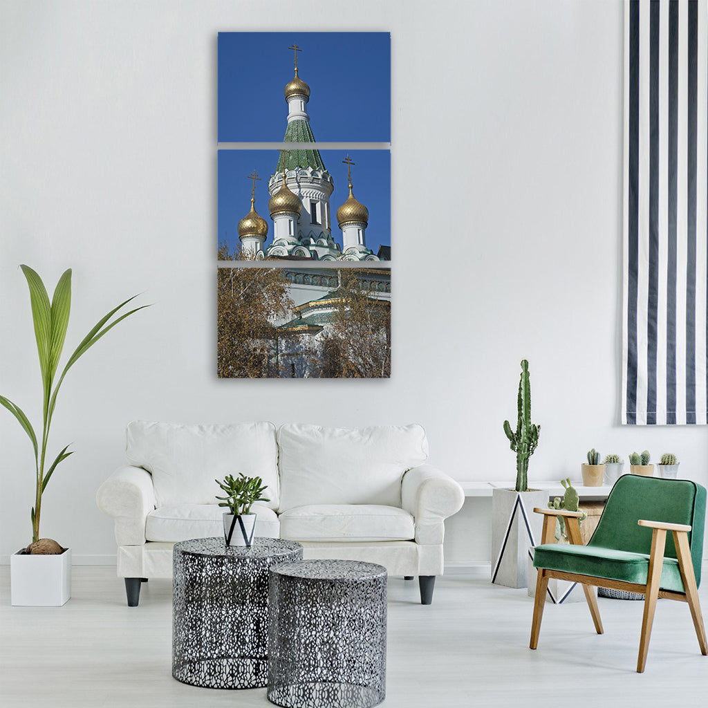 russian church sofia bulgaria Vertical Canvas Wall Art