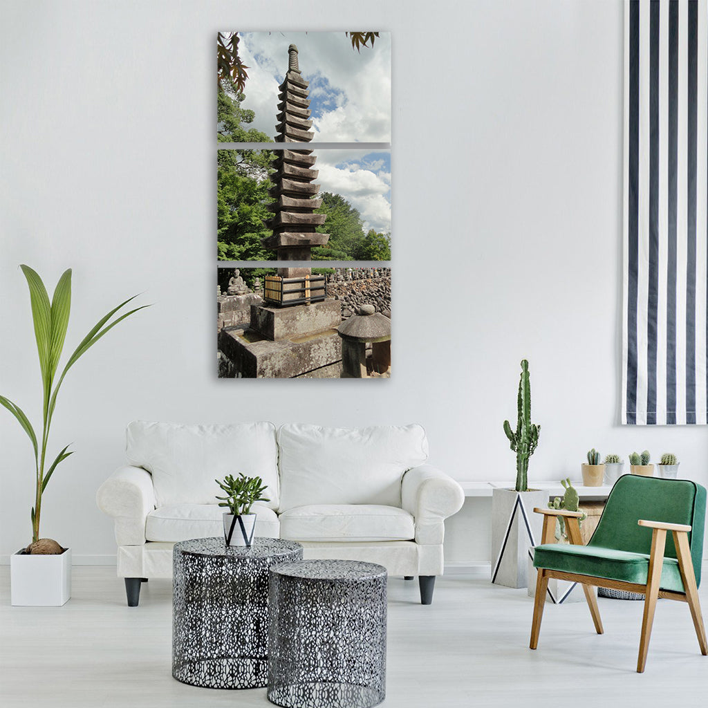 sagano japan landscape markers Vertical Canvas Wall Art