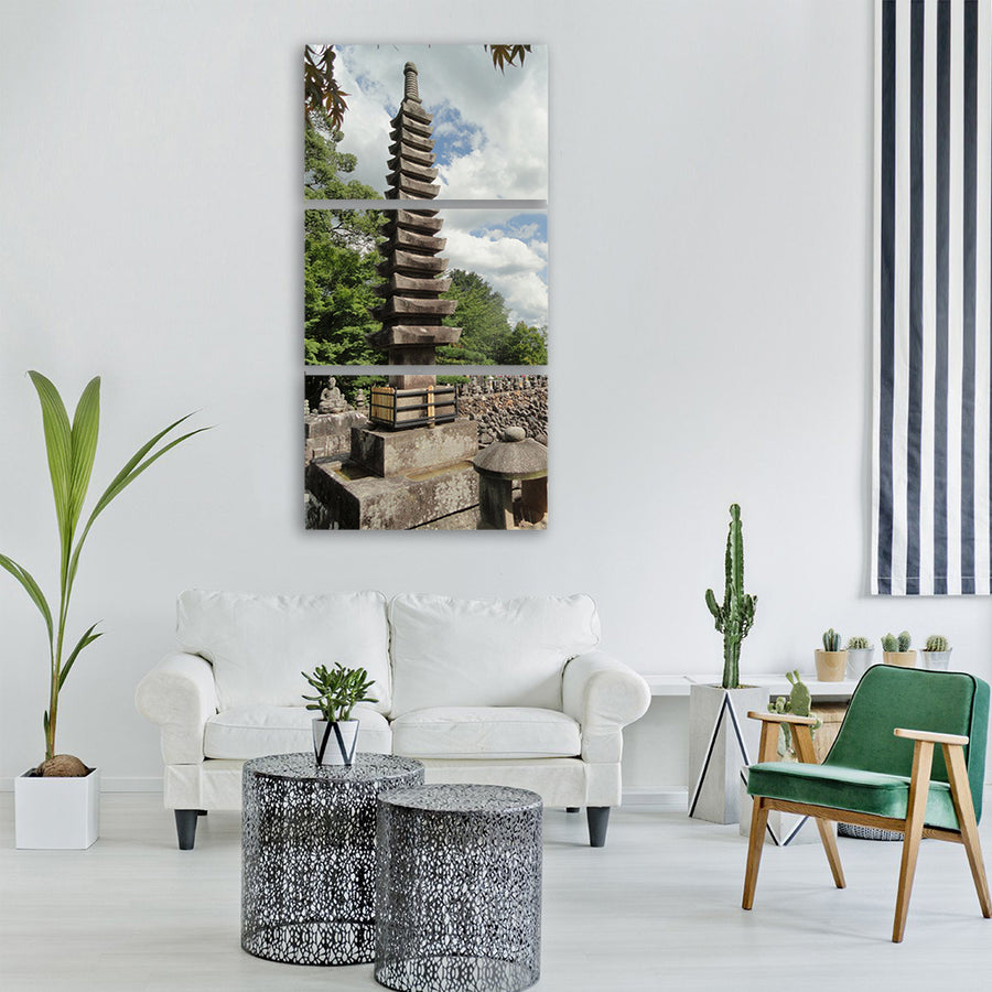 sagano japan landscape markers Vertical Canvas Wall Art