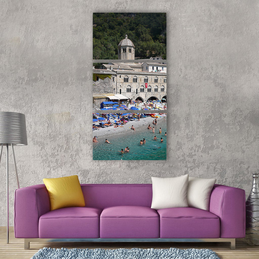 San fruttuoso di camogli beach Vertical Canvas Wall Art