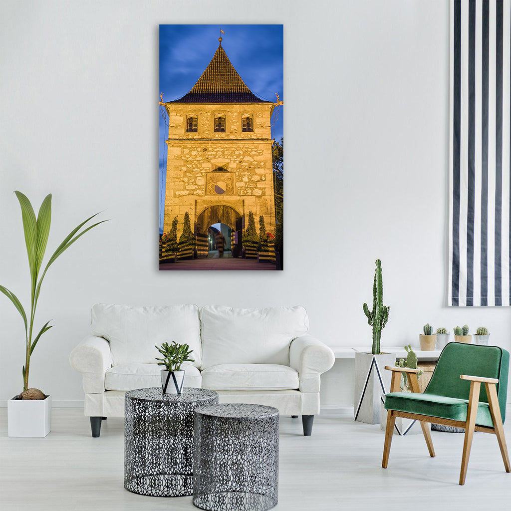 schloss laufen rhine falls europe Vertical Canvas Wall Art