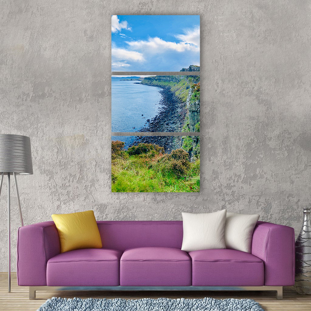 Scotland coast water landscape Vertical Canvas Wall Art