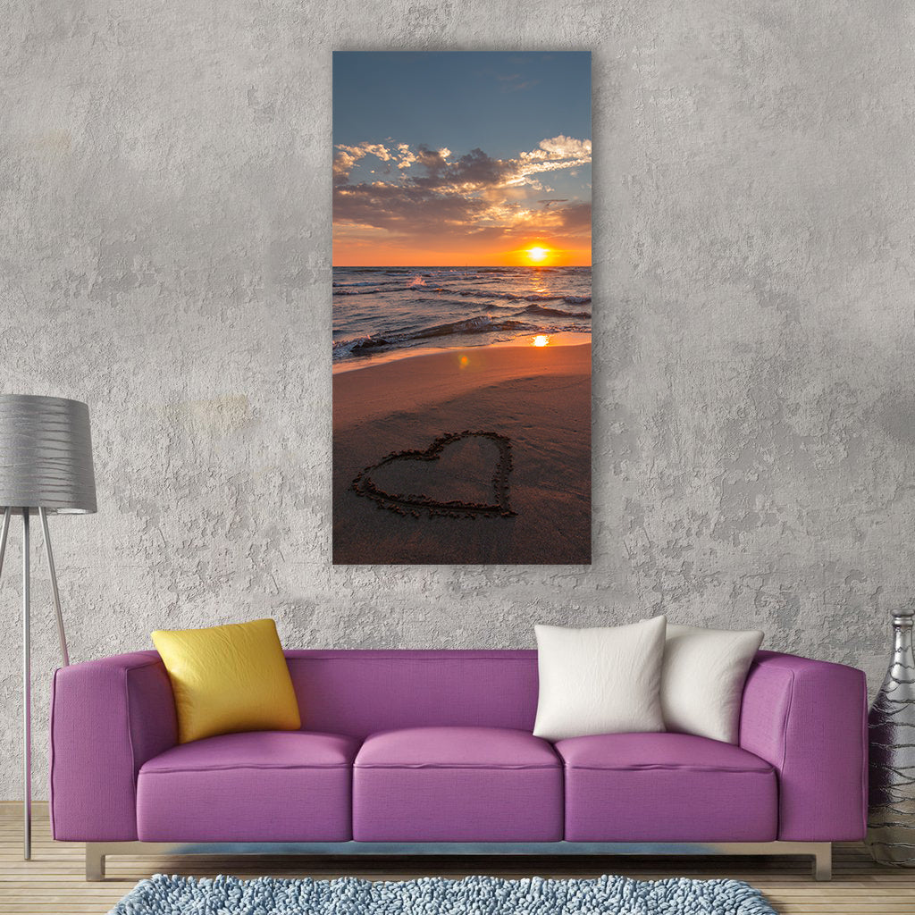 Sea background beach beautiful Vertical Canvas Wall Art