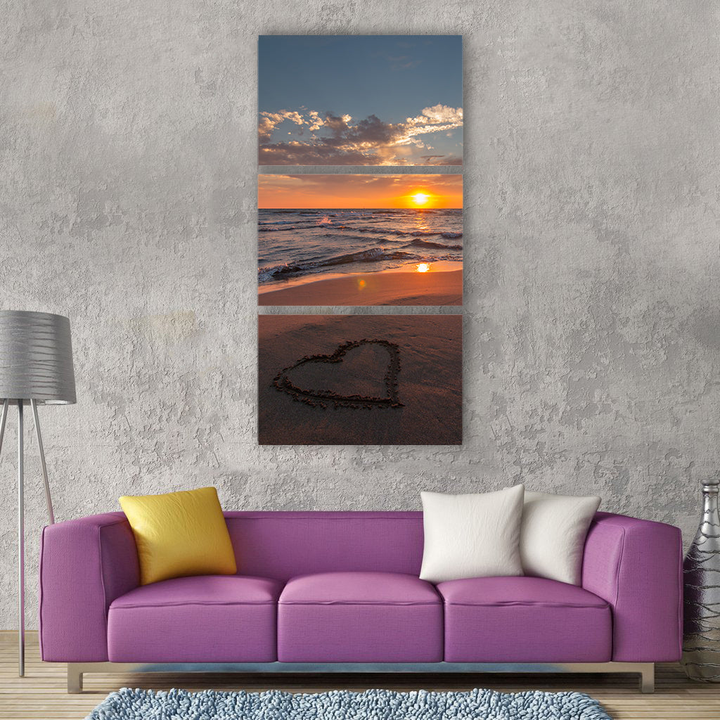 Sea background beach beautiful Vertical Canvas Wall Art