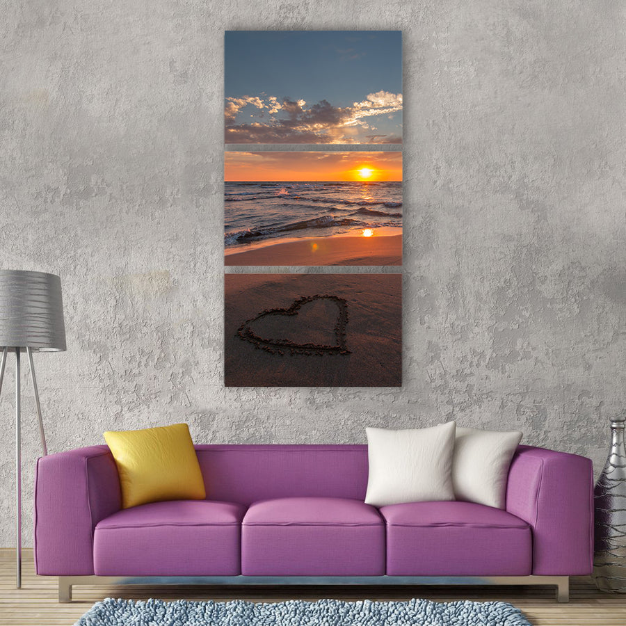 Sea background beach beautiful Vertical Canvas Wall Art