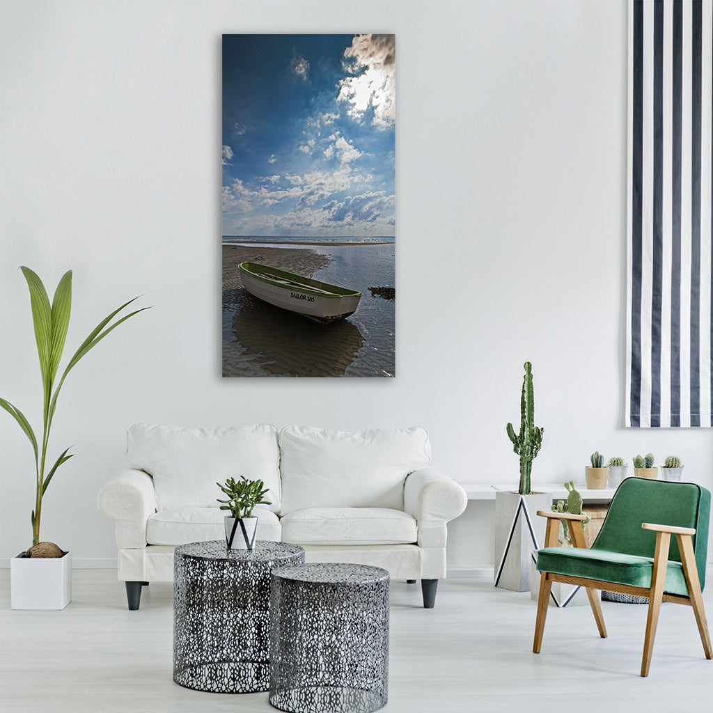 sea denmark coast beach water Vertical Canvas Wall Art