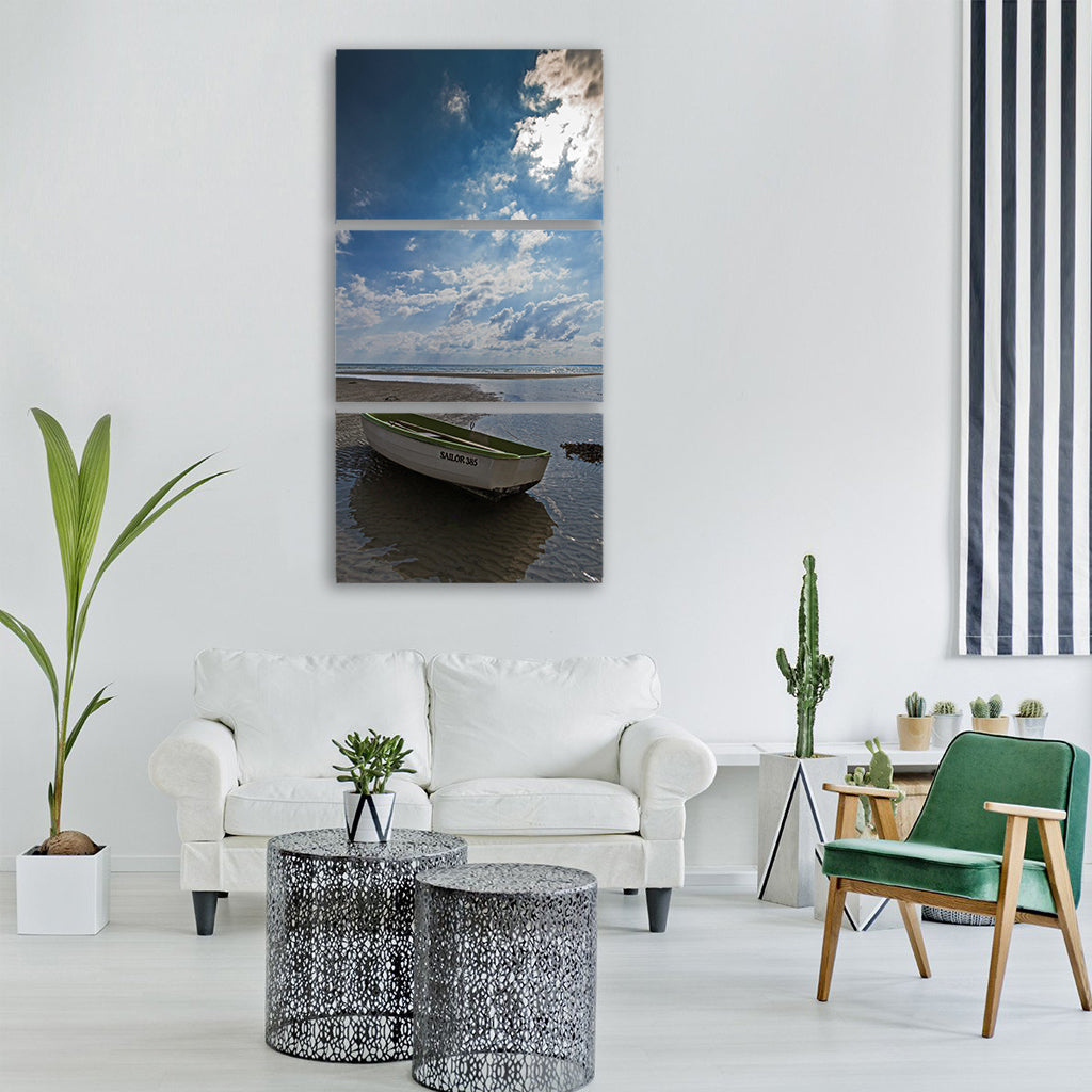 sea denmark coast beach water Vertical Canvas Wall Art