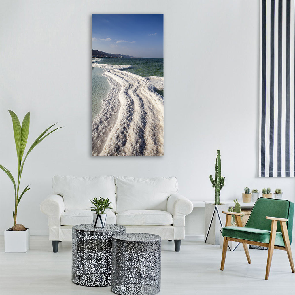 sea dead sea dead salt water sky Vertical Canvas Wall Art