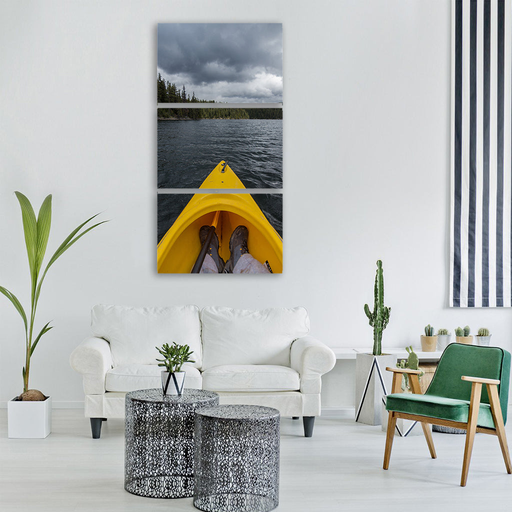 sea ocean water wave nature trees Vertical Canvas Wall Art