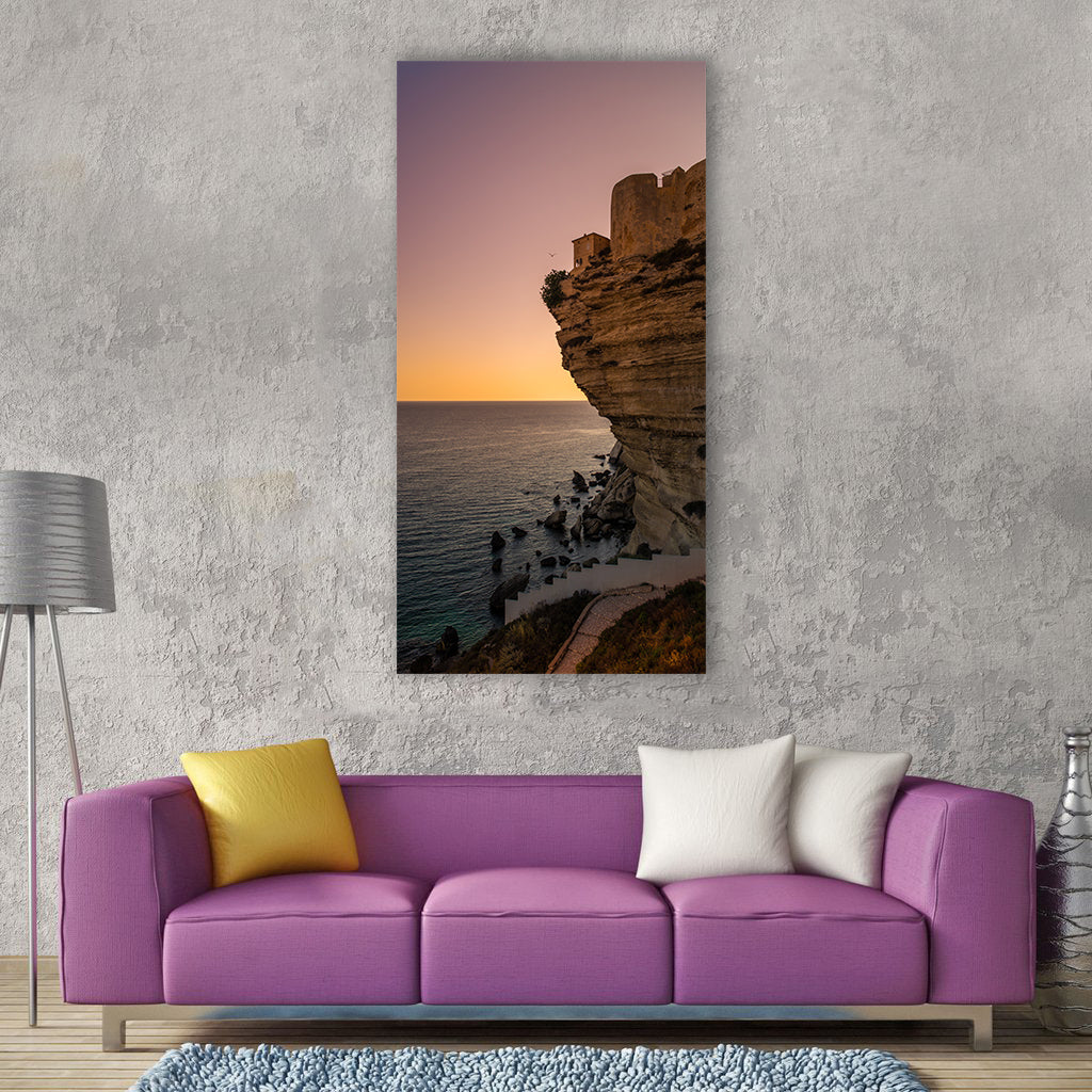 Sea coast travel waters rock Vertical Canvas Wall Art