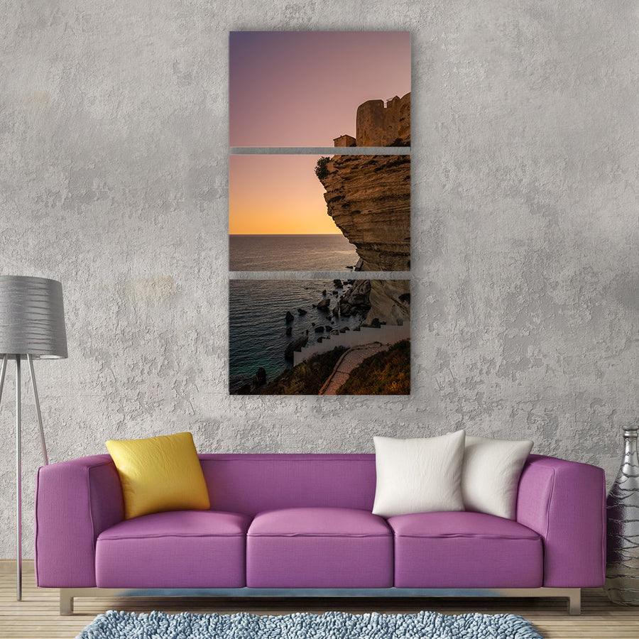 Sea coast travel waters rock Vertical Canvas Wall Art