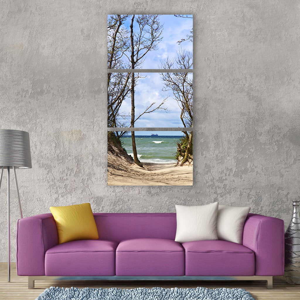 Sea ocean summer beach nature Vertical Canvas Wall Art