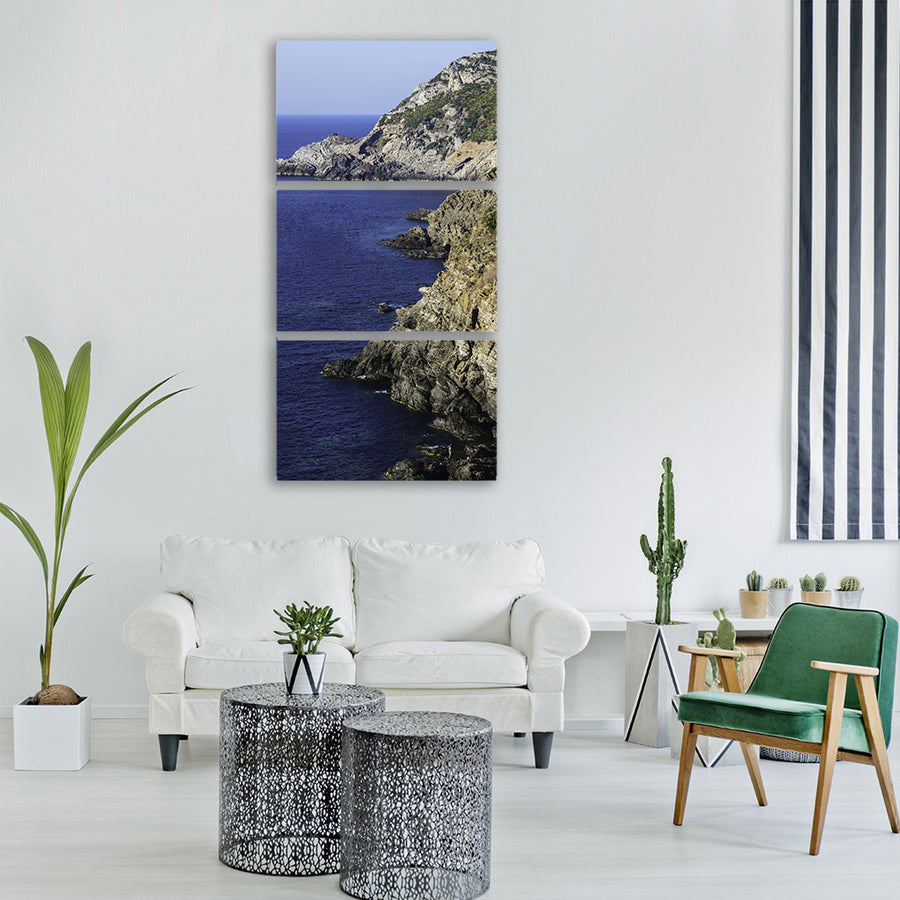 sea sky water nature landscape Vertical Canvas Wall Art