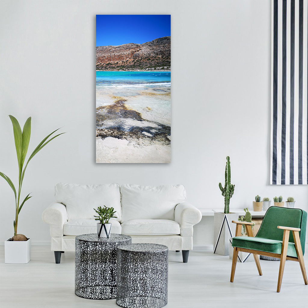 sea lagoon water beach nature Vertical Canvas Wall Art