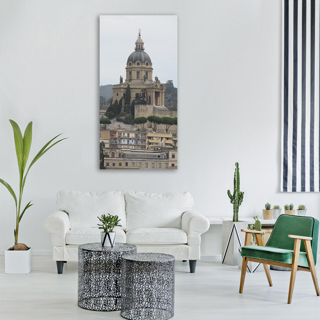 sicily cathedral italy architr Vertical Canvas Wall Art