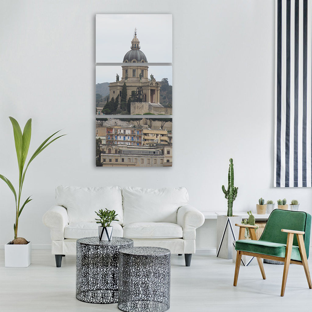 sicily cathedral italy architr Vertical Canvas Wall Art