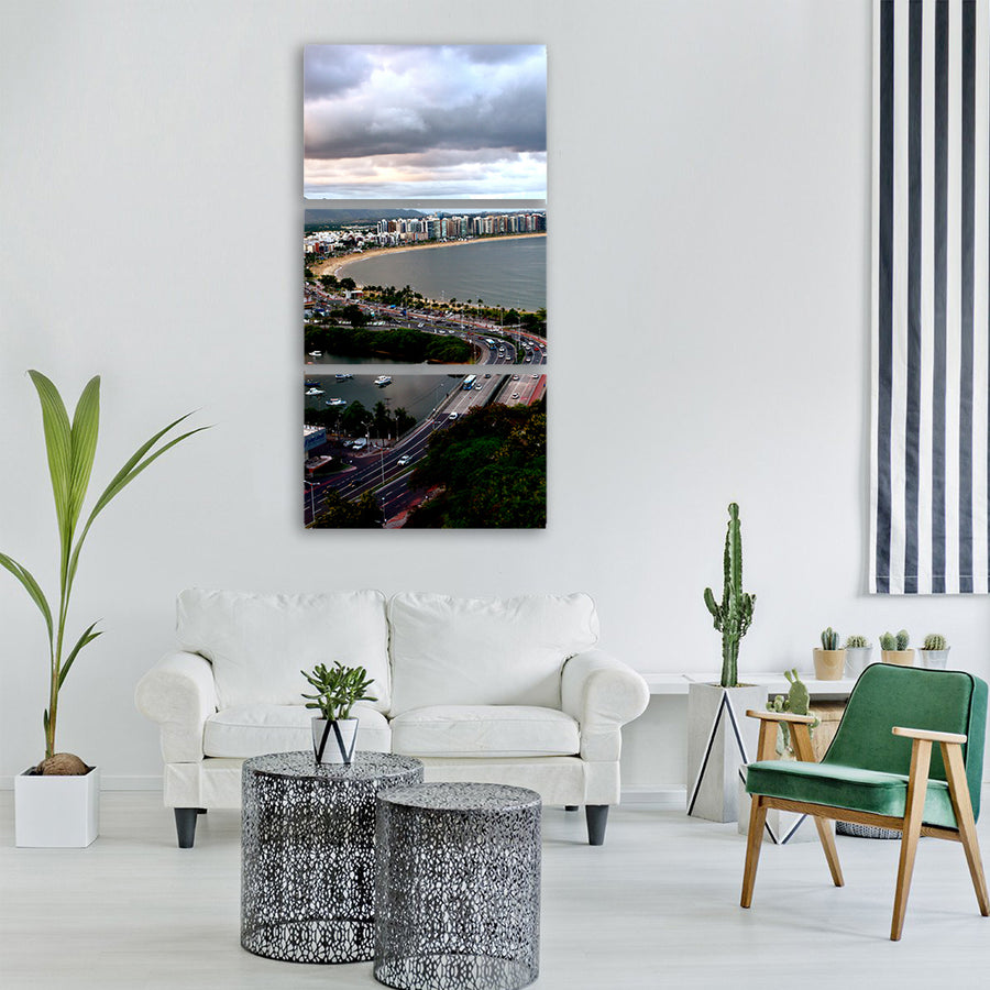 sky landscape romantic clouds Vertical Canvas Wall Art