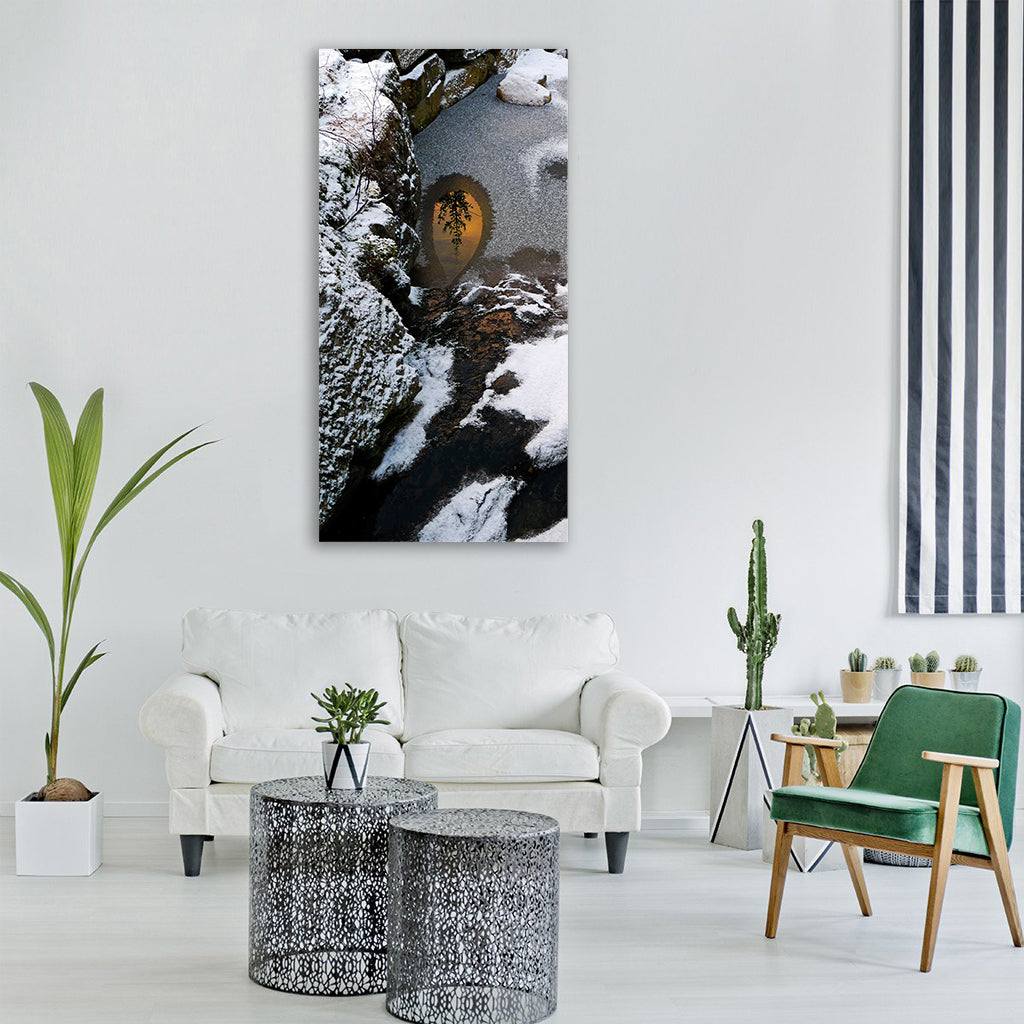 snow winter white cold weather Vertical Canvas Wall Art