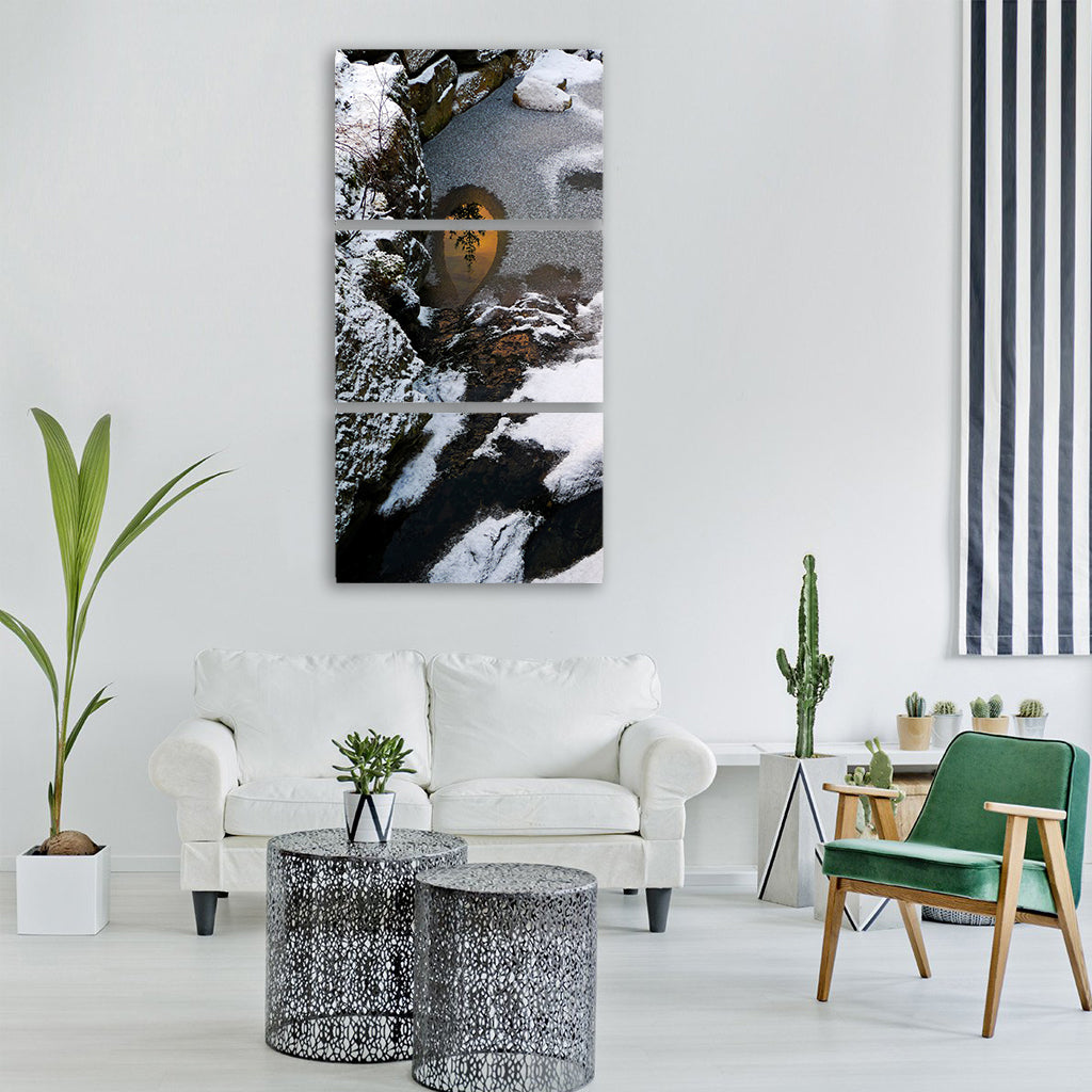 snow winter white cold weather Vertical Canvas Wall Art