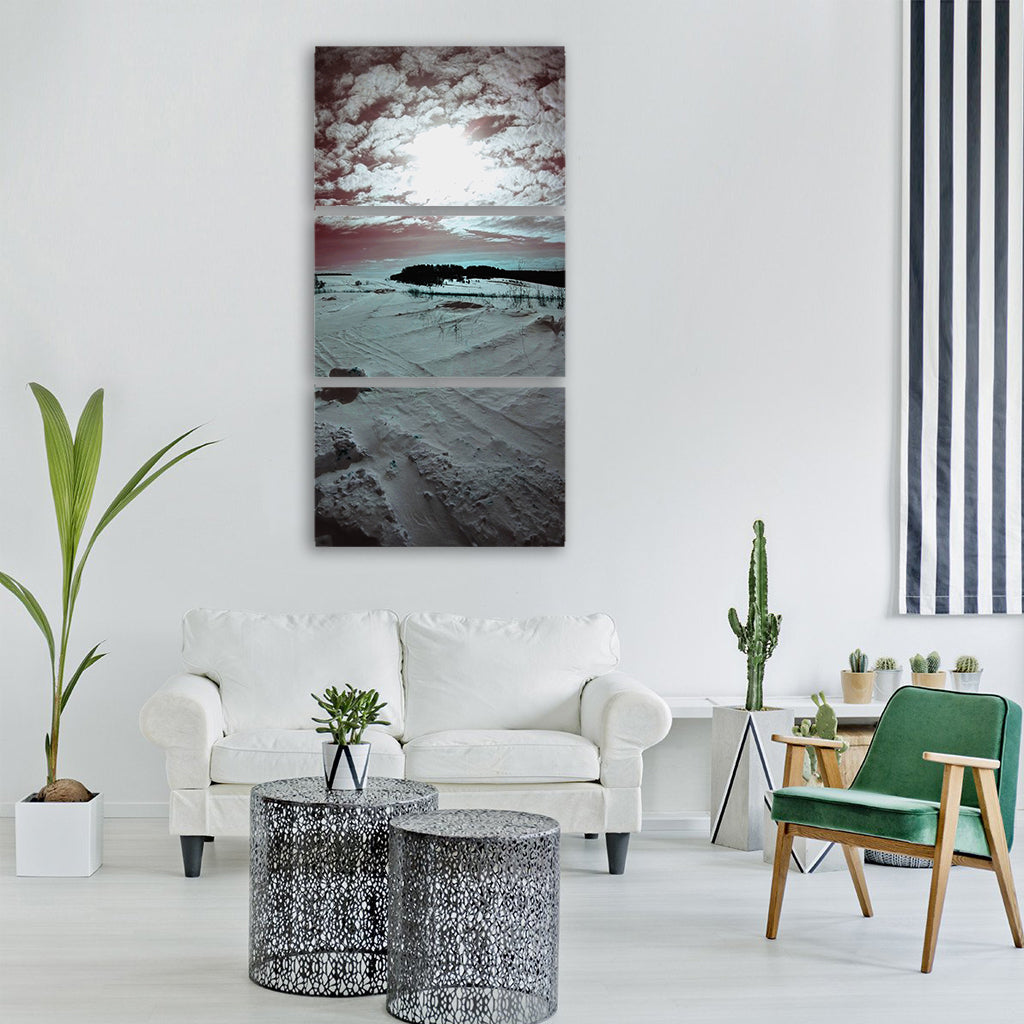 snow winter frozen travel Vertical Canvas Wall Art