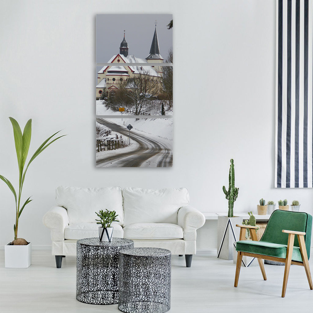 snow romantic winter cold ice Vertical Canvas Wall Art