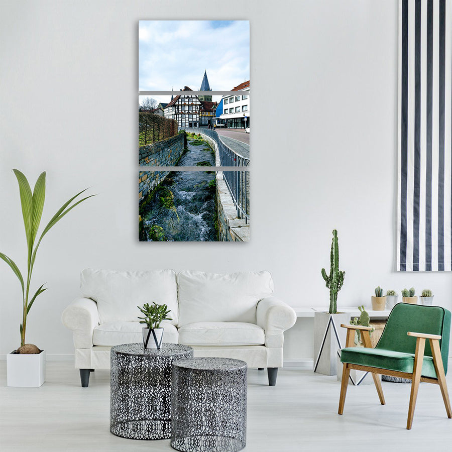 soest bach water romance view Vertical Canvas Wall Art