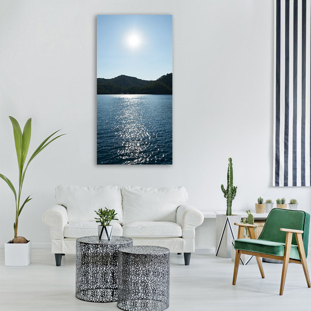 solar reflection summer holiday Vertical Canvas Wall Art