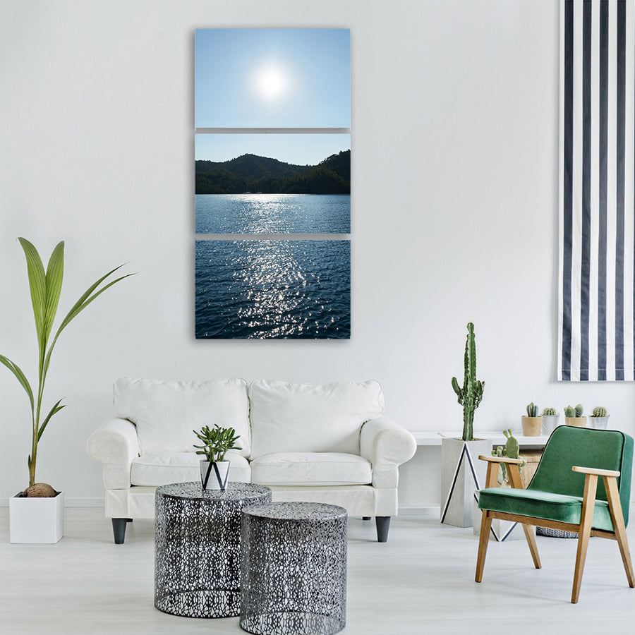 solar reflection summer holiday Vertical Canvas Wall Art