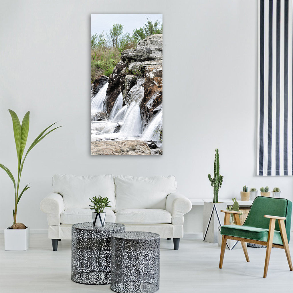 south africa falls nature river Vertical Canvas Wall Art