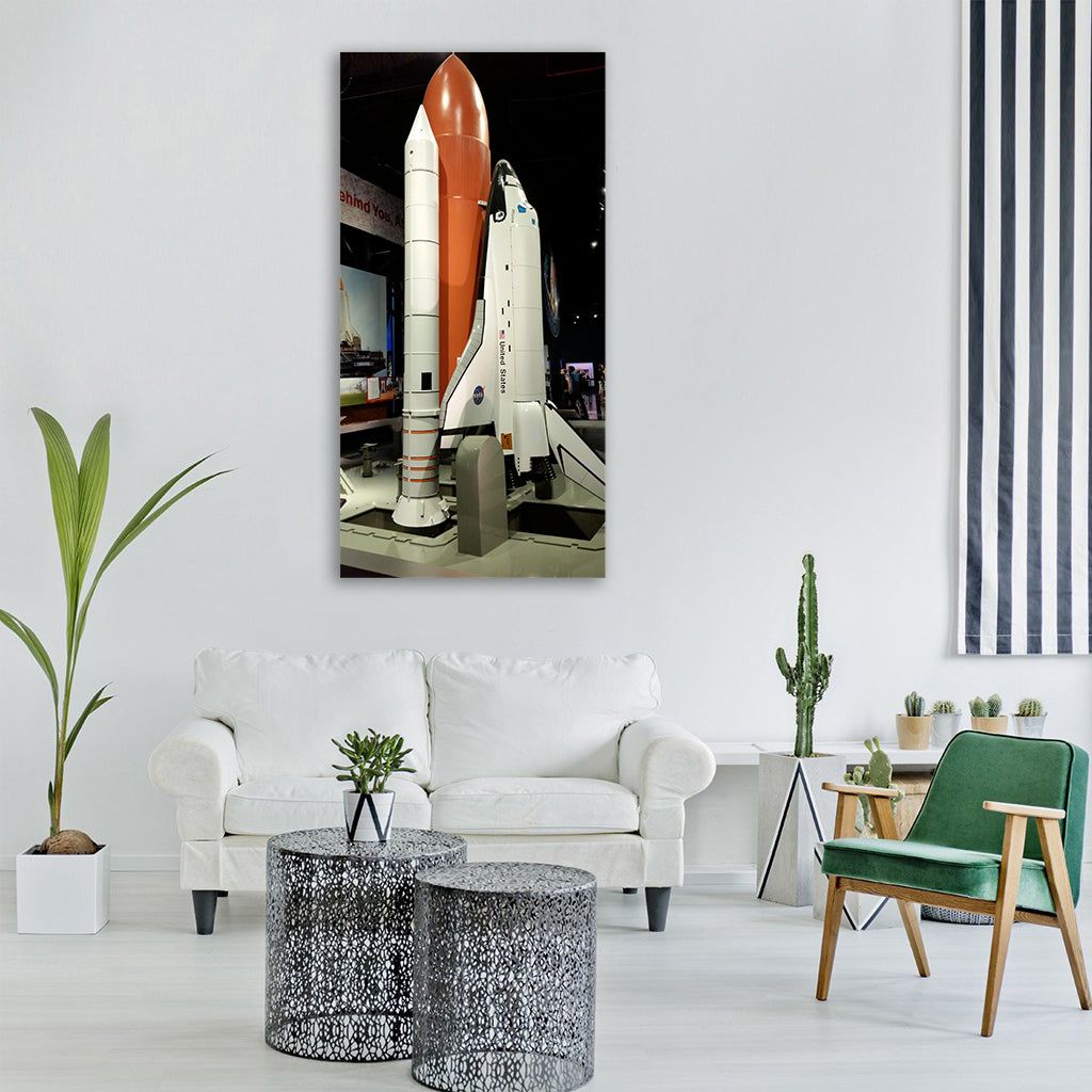 space kennedy space station launch Vertical Canvas Wall Art