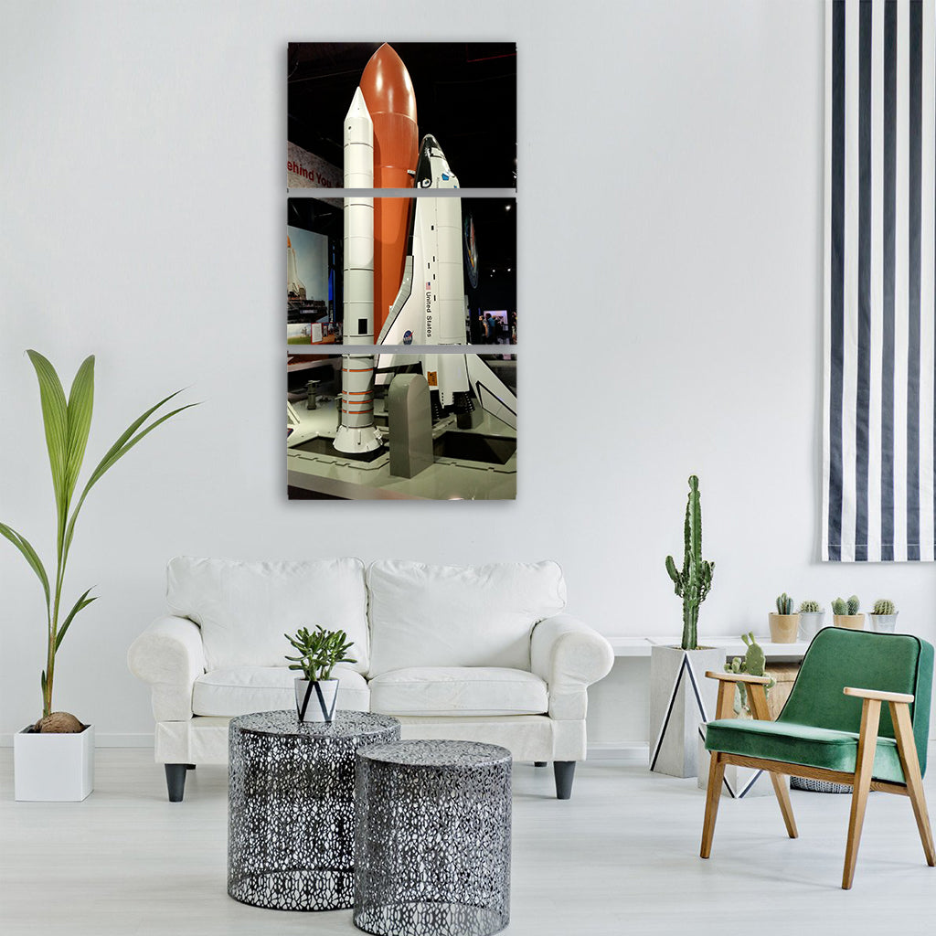 space kennedy space station launch Vertical Canvas Wall Art