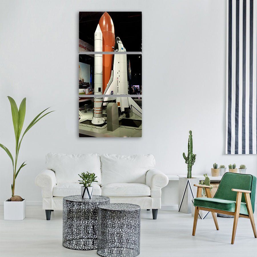 space kennedy space station launch Vertical Canvas Wall Art