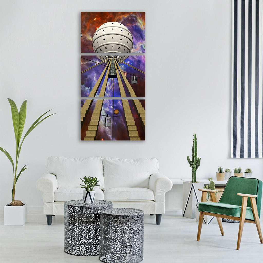 Space fantasy science technology Vertical Canvas Wall Art