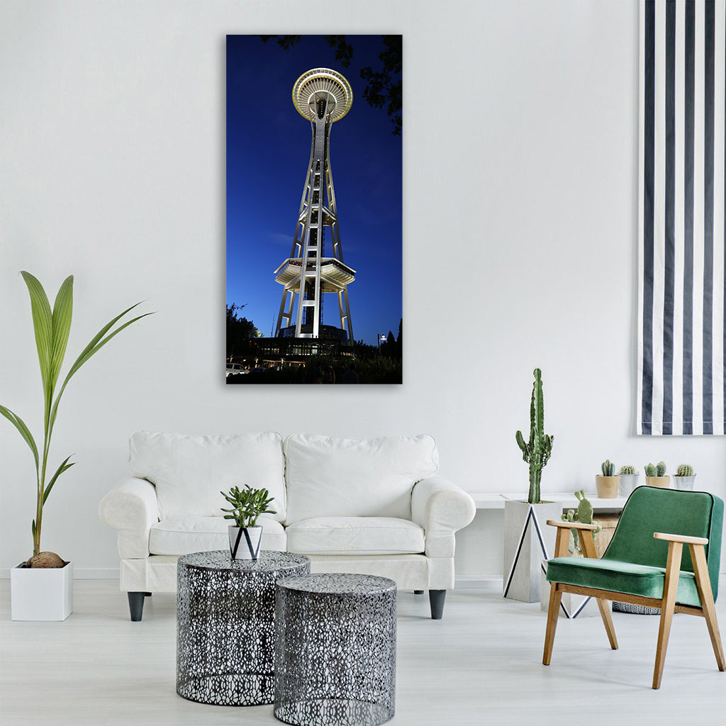 space needle seattle space needle Vertical Canvas Wall Art