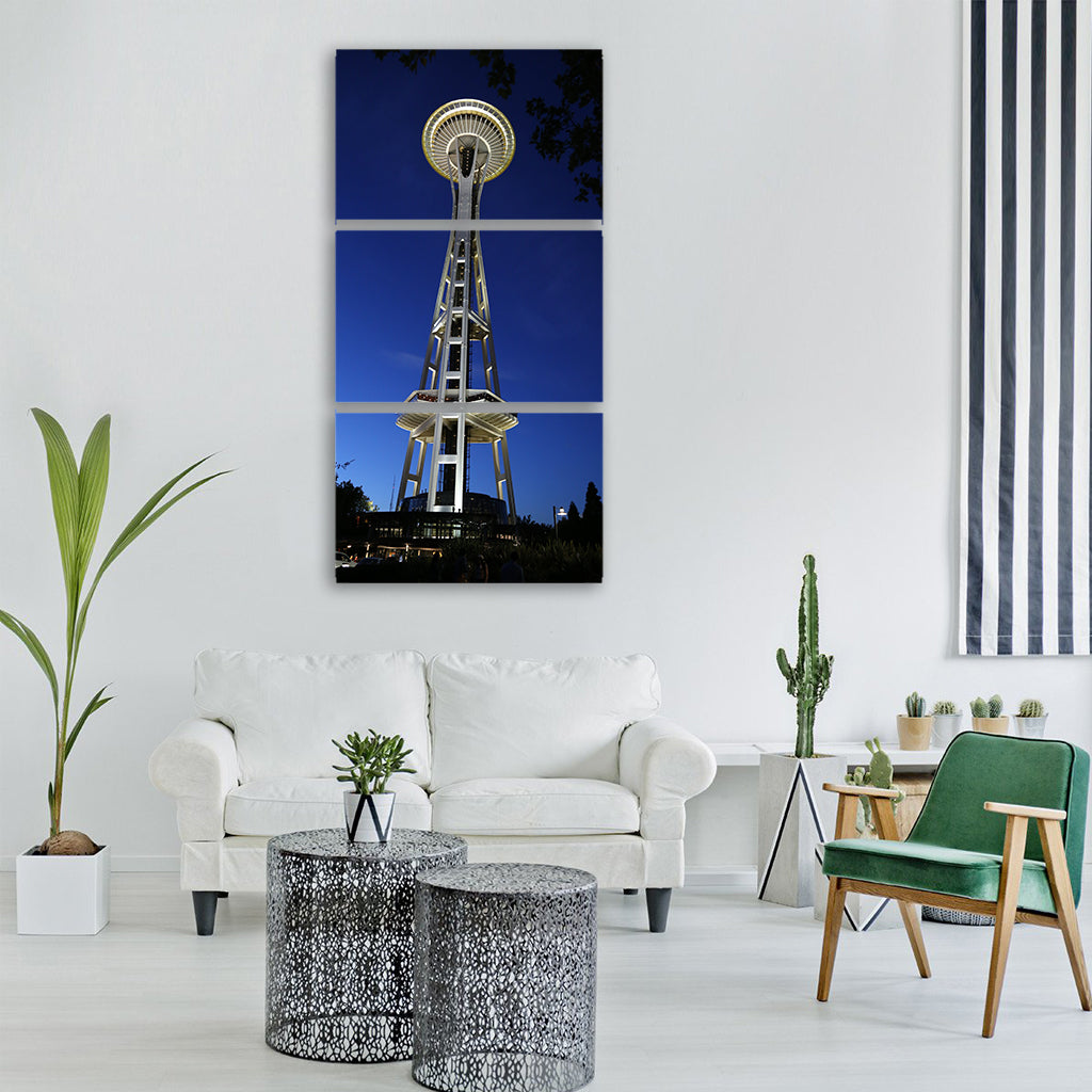 space needle seattle space needle Vertical Canvas Wall Art